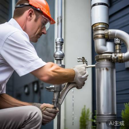 确保连接管牢固，防脱落漏水