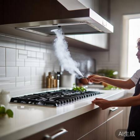 油烟机安装完毕,检查螺丝。