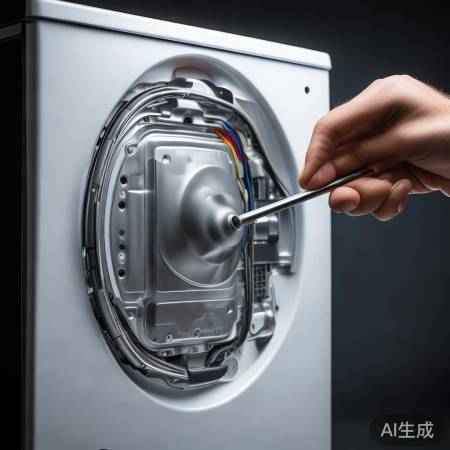 拧开洗衣机后盖