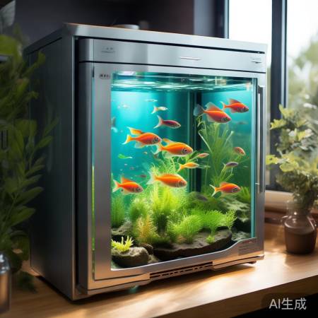 家居小鱼缸，静享生活乐趣。