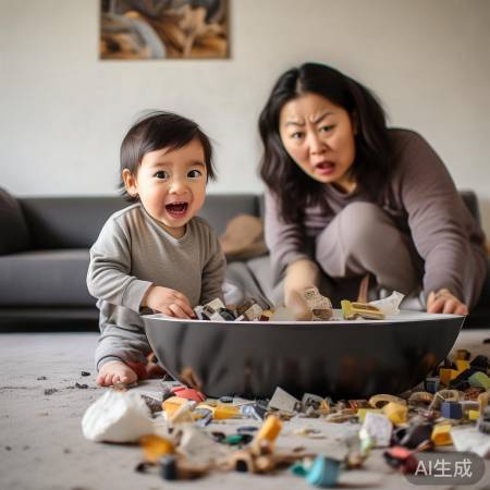 宝宝误拿消毒柜，阿姨惊慌收玩具