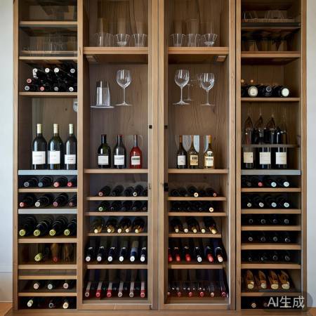 红酒柜层次设计