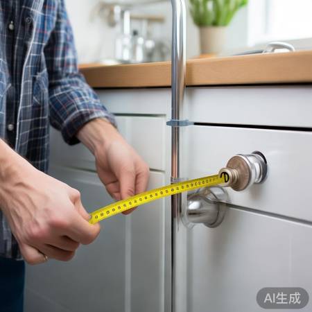 用绳子或皮尺测水管长度