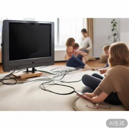 调整电视角度避线