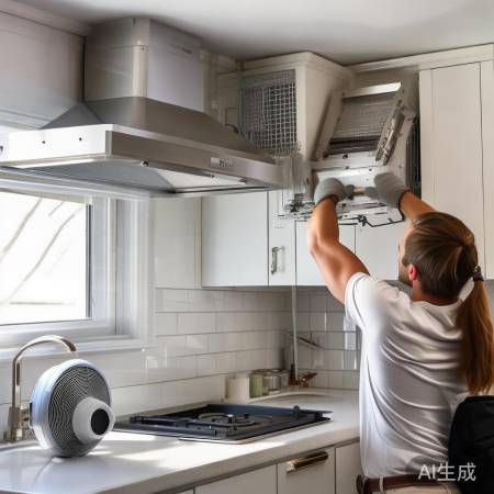 “通风不佳,油烟倒灌,装排风扇