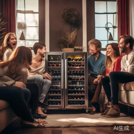 “红酒柜,周末聚会的享受”