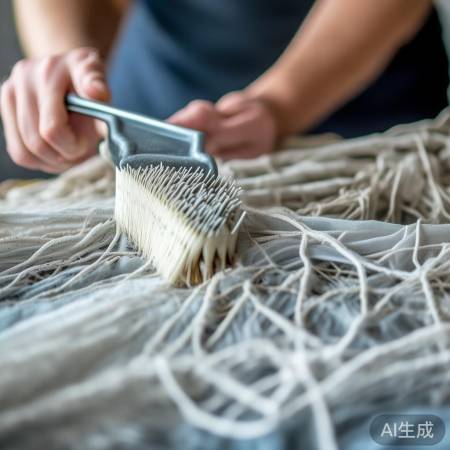 轻刷网袋,勿用力过猛