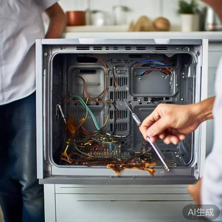 消毒柜故障，检查内部电路