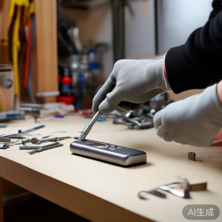 更换指纹锁把手，备把手与工具