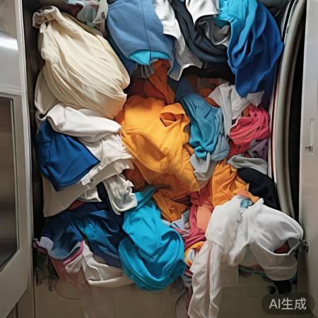 衣物过多，洗衣机爆满