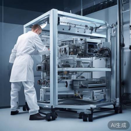 机组安装，师傅操作，通风避光