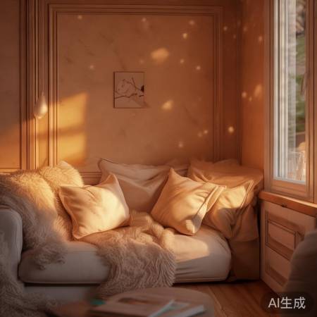 暖色墙面，温馨阅读角