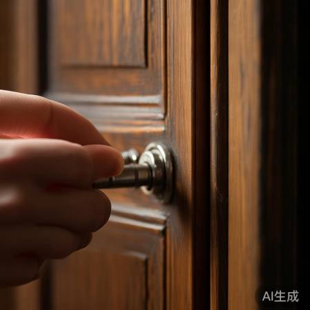 门锁在门框中间偏上