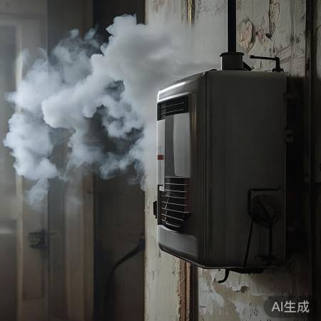 壁挂炉燃烧不完全，通风不良