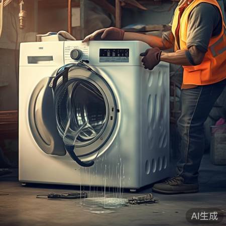 断电拆洗衣机，注意排水。