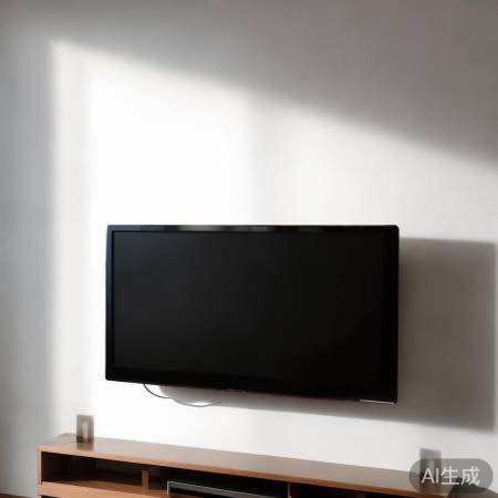 电视摆放不当,左上角阴影