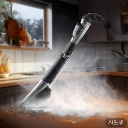 “电动清洗油烟机，清洗力强设计