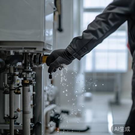 检查壁挂炉进水管排气