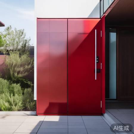 红色防盗门，百搭风格佳