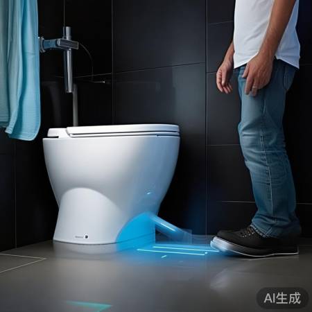 智能马桶脚踢感应，聪明贴心