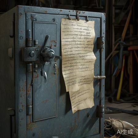 纸上留言藏保险柜