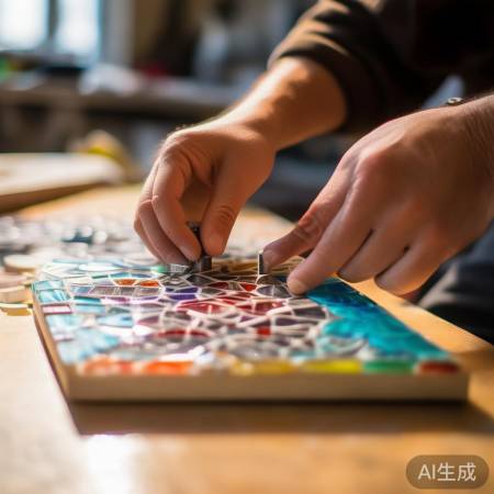 玻璃拼图定位固定