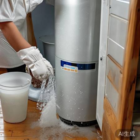 冲洗热水器至清澈