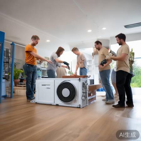 空气能热泵安装简单如拼乐高