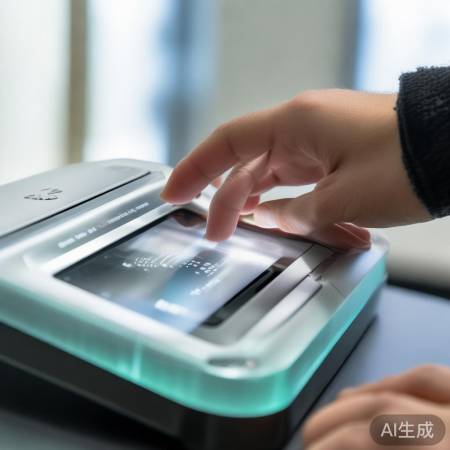 指纹重新录入,手指平放覆盖。