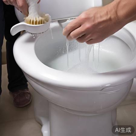 清洁马桶座圈，修复光泽