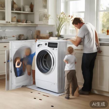 洗衣机地漏通风处