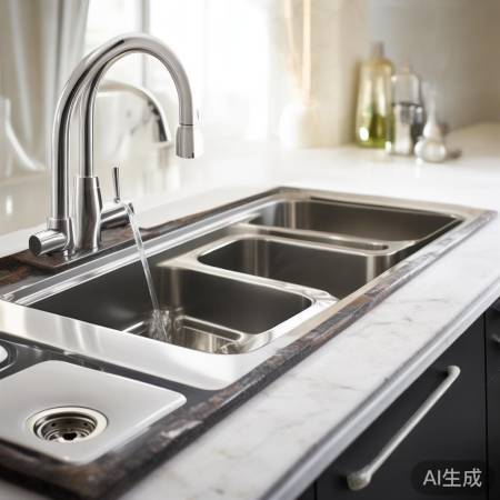 厨房水槽多样选,尺寸龙头下水关