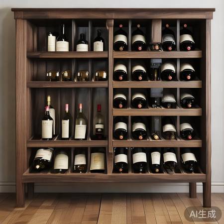 酒柜斜放架,尺寸适中融合