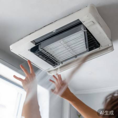 安装滤网,检查空调出风