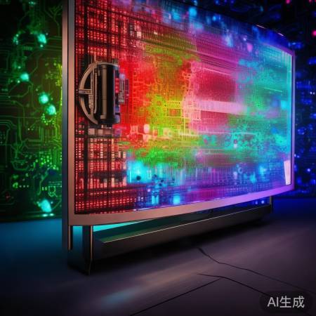 荧光粉发射光形成彩色画面