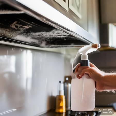 喷清洁剂,防油渍侵扰