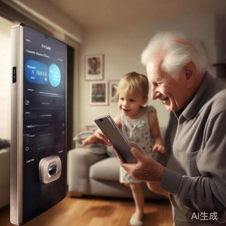 老人小孩易操作智能锁