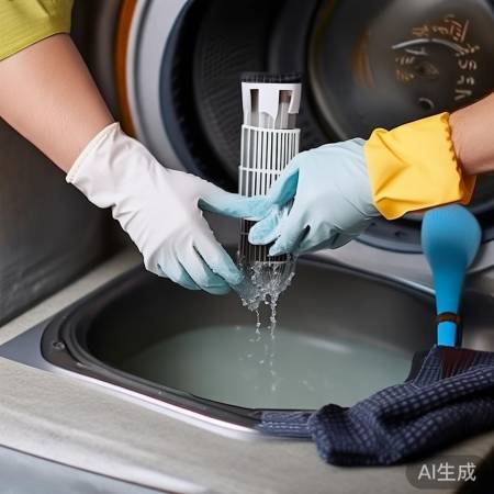 清理洗衣机底部杂物