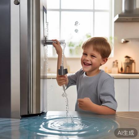 冰箱水龙头，宝贝爱玩水