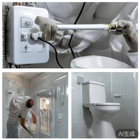 安装智能马桶开关，注意电源线和