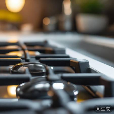 燃气灶旁燃气口及开关