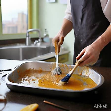 清洁接油盒小窍门