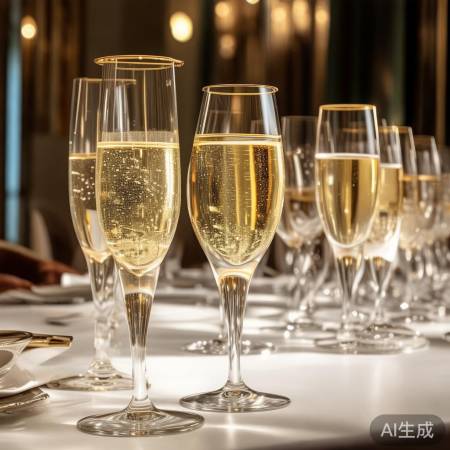 香槟杯独特设计，气泡聚集，享受