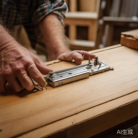 安装锁体，保持平整