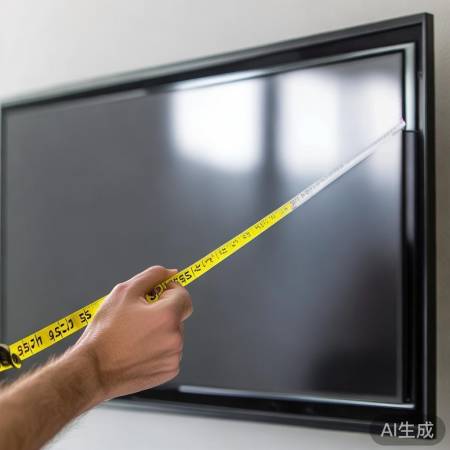 记录卷尺数值即电视尺寸