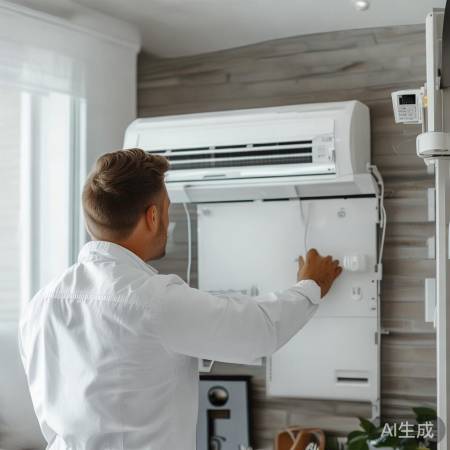 检查空调,异常报美的客服