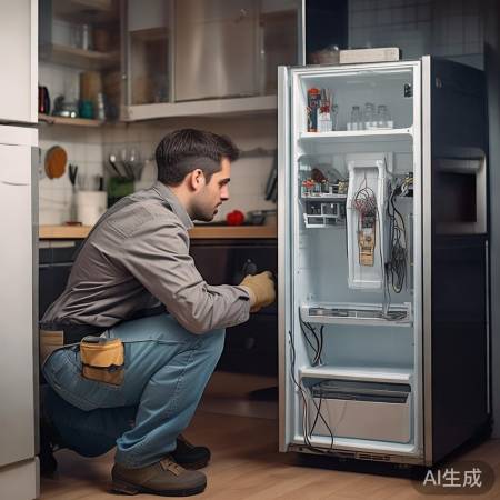 冰箱电路接触不良，检查电线连接