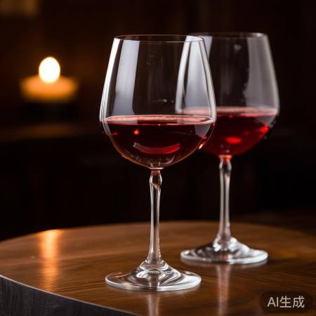 酒杯衬托红酒风格