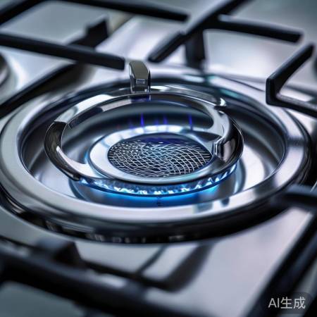 燃气灶心脏燃烧器，不锈钢材质。