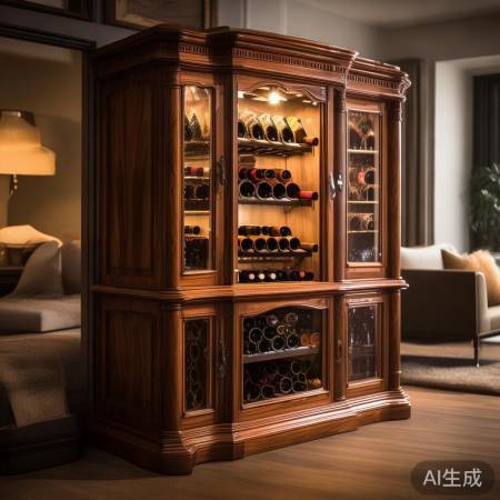 实木酒柜,自然温馨
